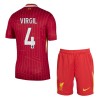 Oficiální Fotbalový Dres Liverpool Virgil 4 Domácí 2024-25 pro Děti